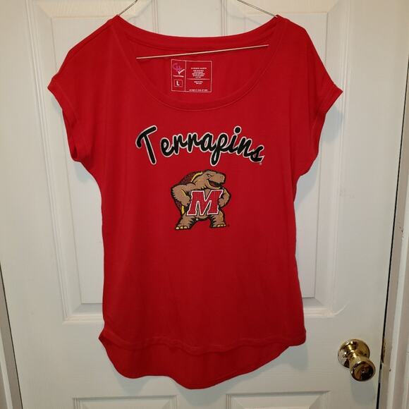 UNIVERSITY OF MARYLAND TERPS t-shirt sz L EUC - Picture 2 of 3